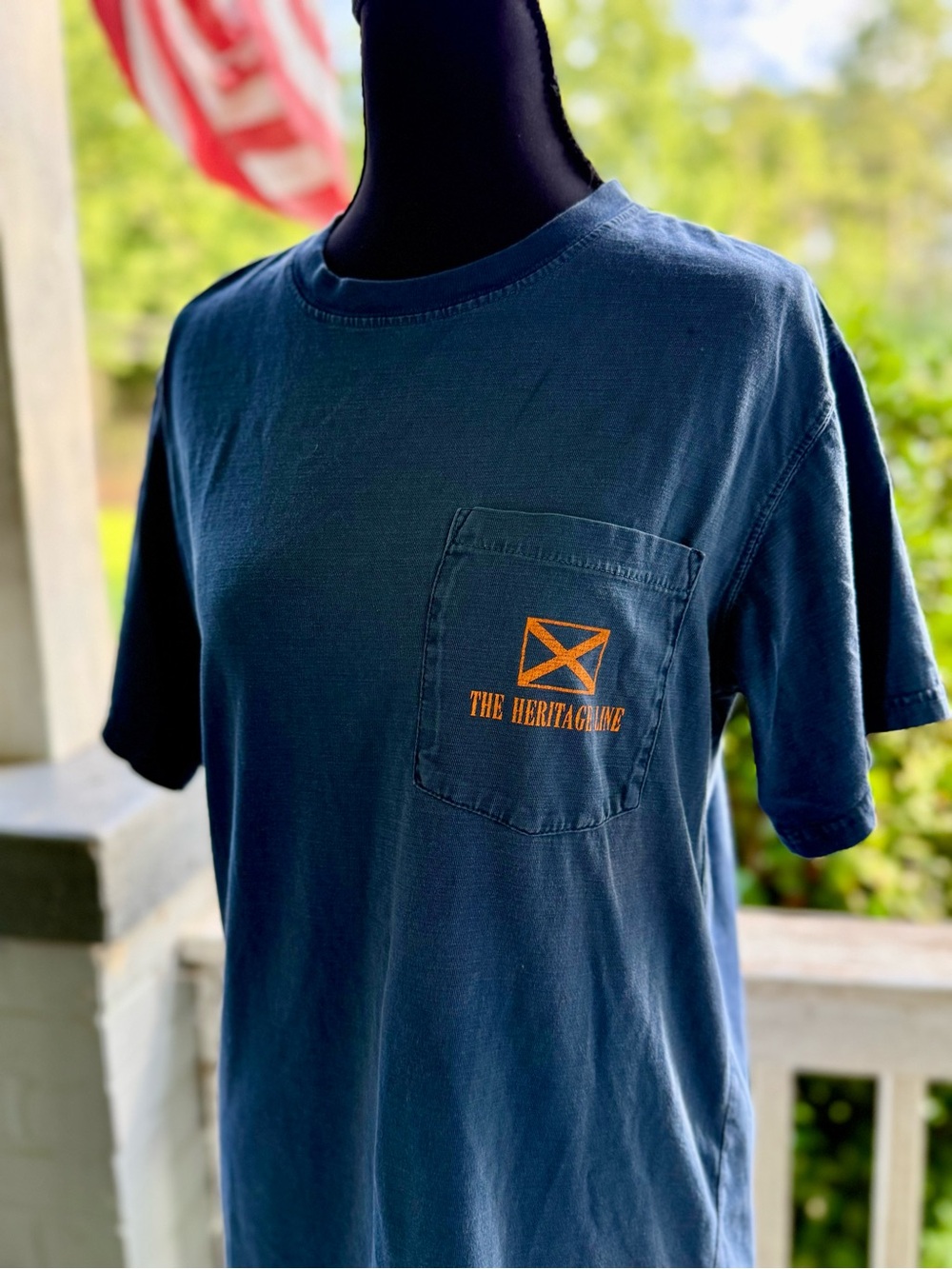 Men's Navy Graphic Tee State Pride the Heritage Line by Volunteer Tradition Sz S - Picture 3 of 5